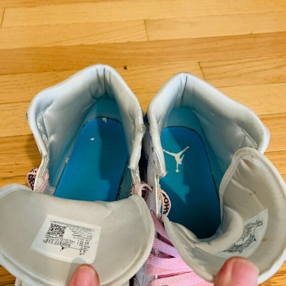 Nike Air Jordan 1 MID UNC Powder Blue White BQ6472-114 Womens Size 9.5 - Picture 11 of 12